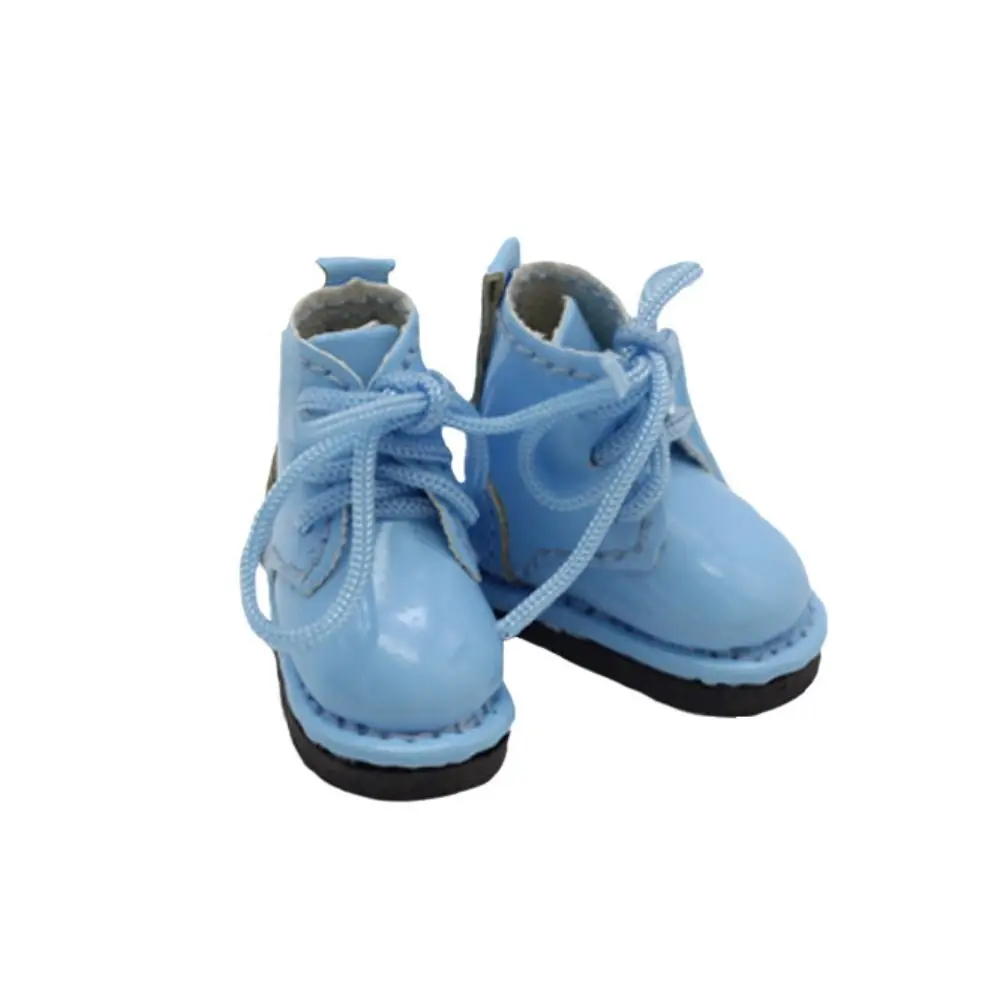 1 Para Wysokich Skórzanych Botków Obitsu 11 dla Lalki, Skóra PU Mini 1/12 BJD, Skórzane Buty dla Lalki Molly Casual 1/12 BJD, Botki Molly