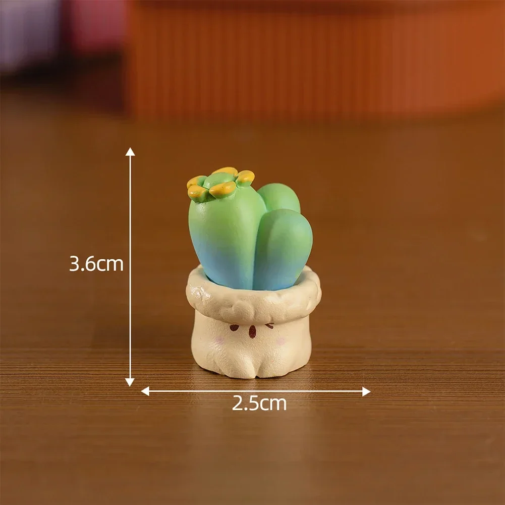 3D Succulente Cactus Plant Decor DIY Hars Ambachten Fairy Garden Miniaturen Ornament Terrarium Beeldjes