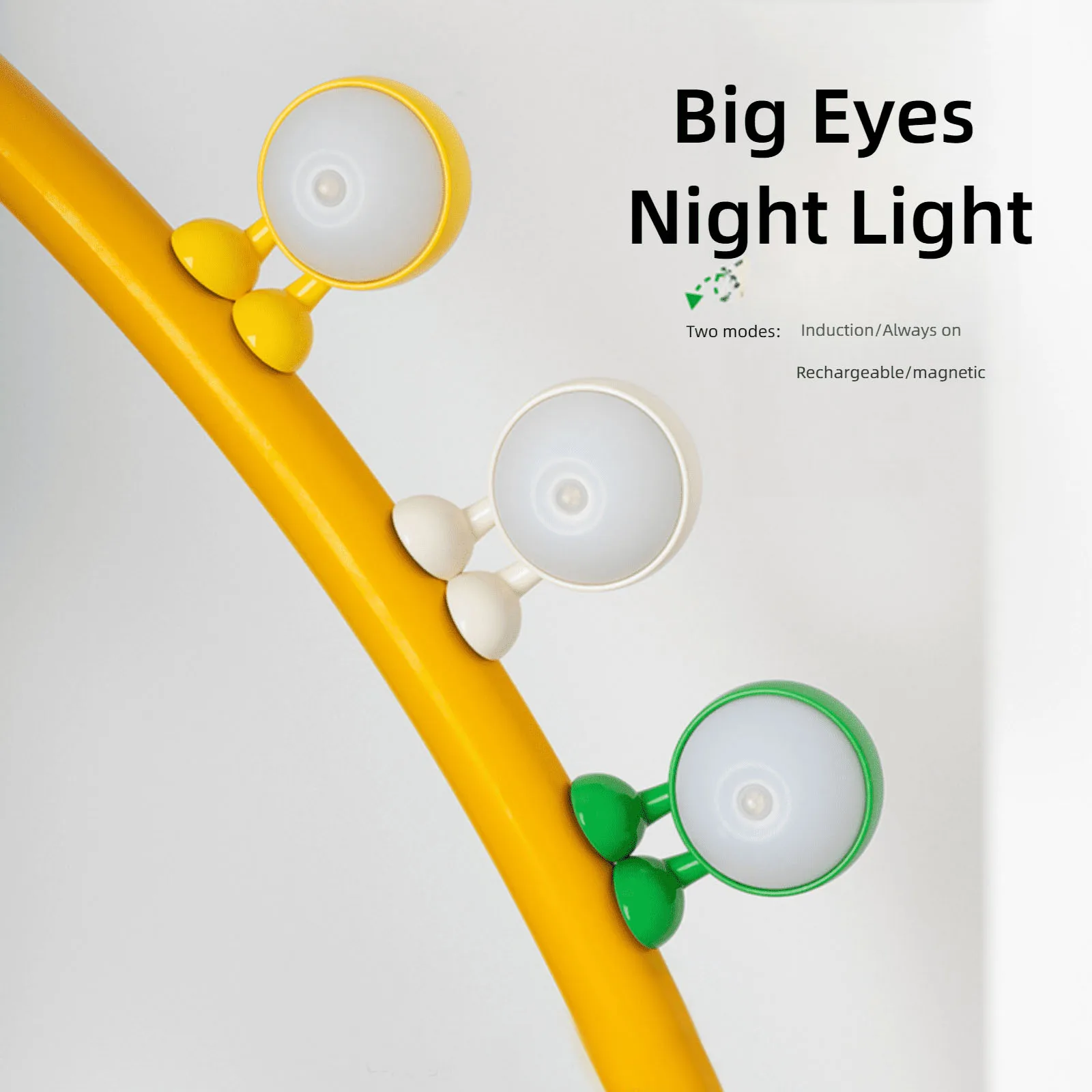 LED Big Eye Body Sensor Light Dźwięk i sterowanie światłem Lampka nocna Akumulatorowa szafa domowa Przejście Schody Światło dekoracyjne