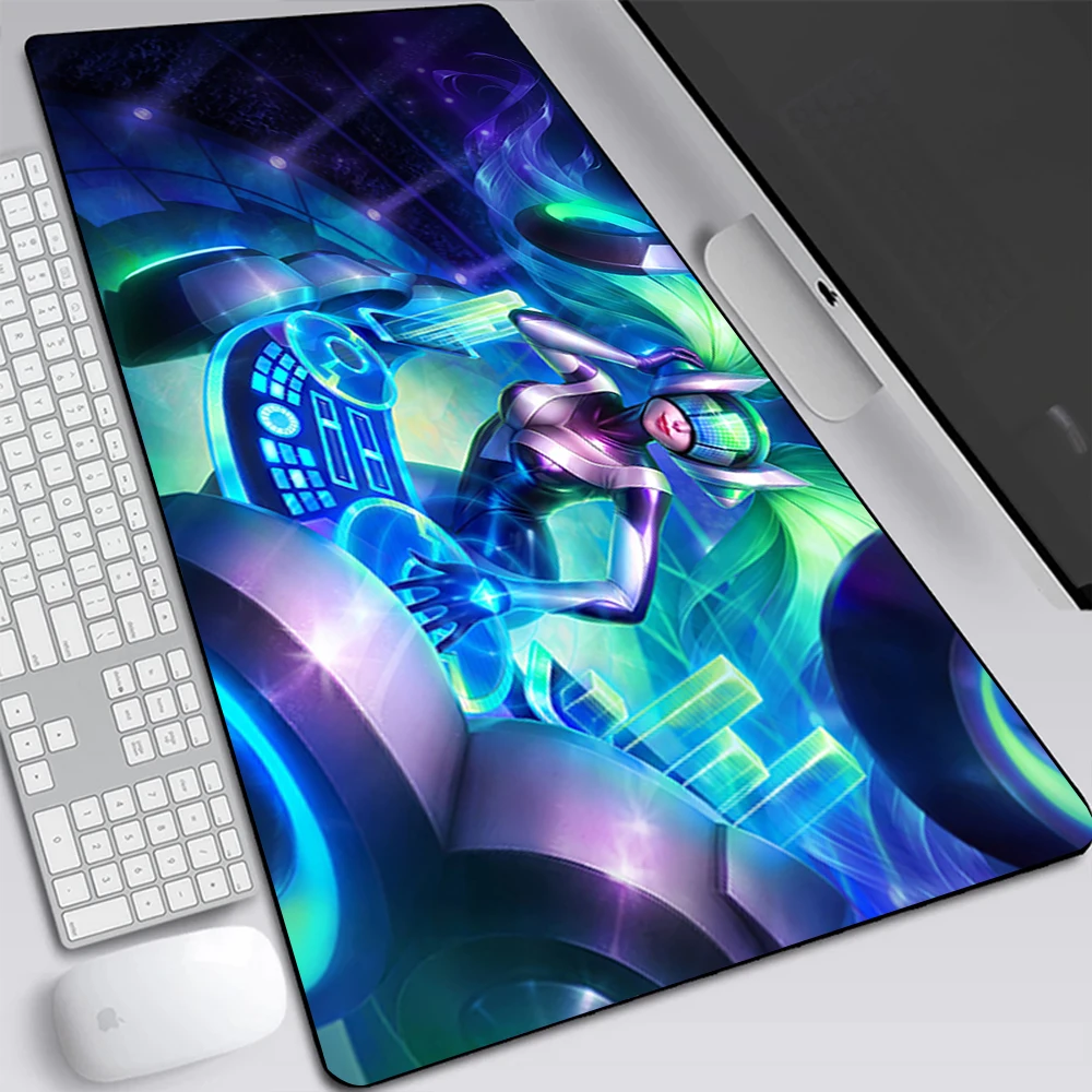 League of Legends Sona Large Gaming Mouse Pad Computer Laptop Mousepad Keyboard Pad Desk Mat PC Gamer Mouse Mat Office Mausepad