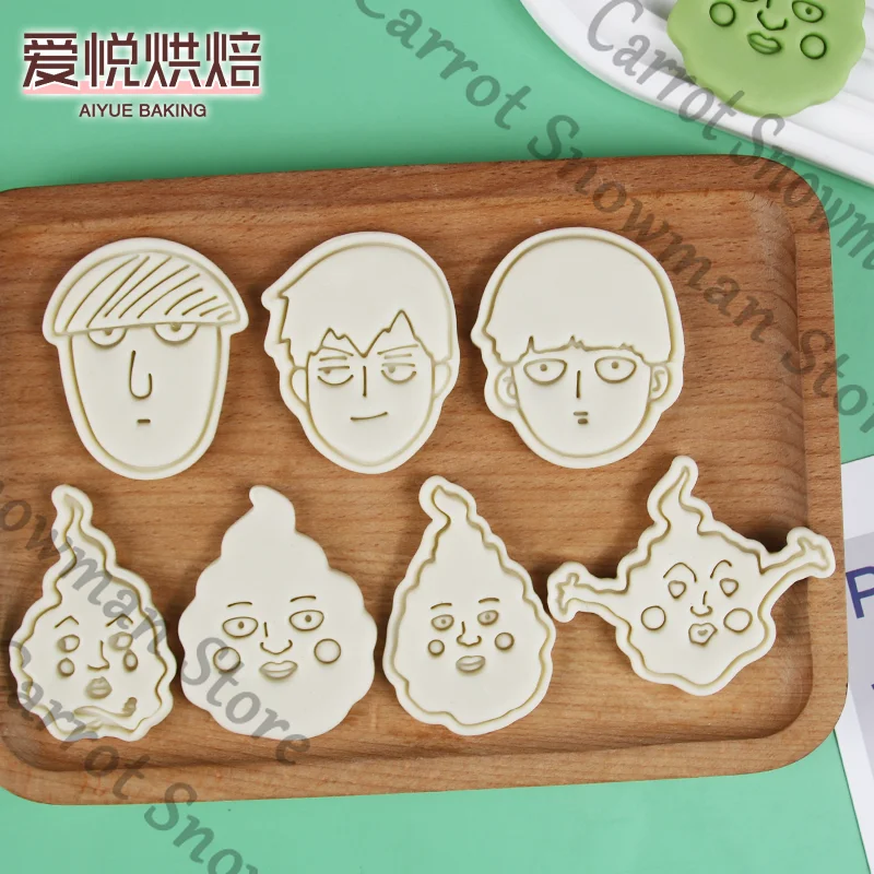 الغوغاء النفسي 100 Mobu Saiko Hyaku الدمل Kageyama Shigeo أنيمي سلسلة كوكي ختم قوالب البسكويت قالب الخبز تأثيري الكرتون هدية