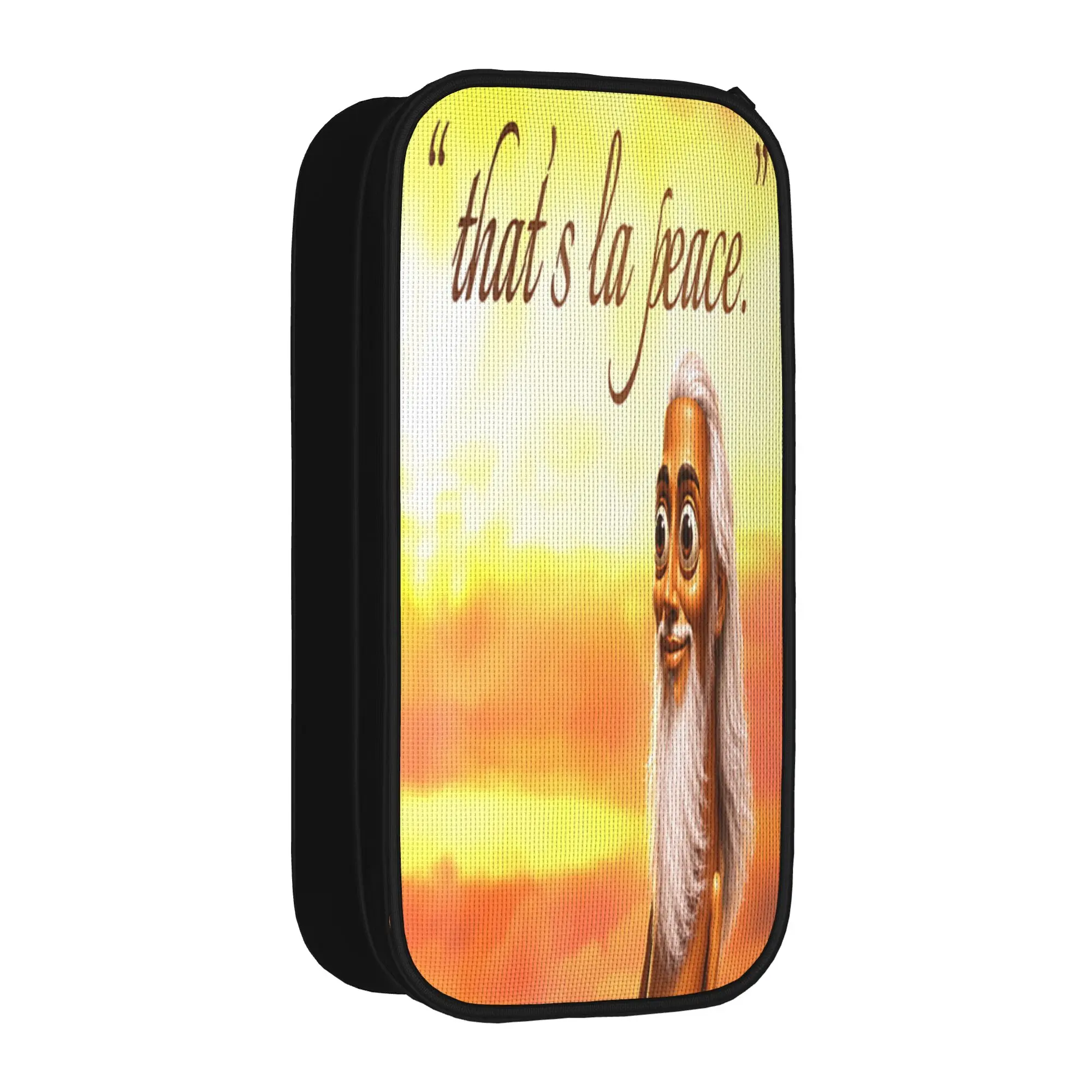 That S La Peace Funny Tung Tung Sahur Sunset Vintage Meme Pencil Case School Pencil Cases Zipper Boy Girl Portable Pencil Box