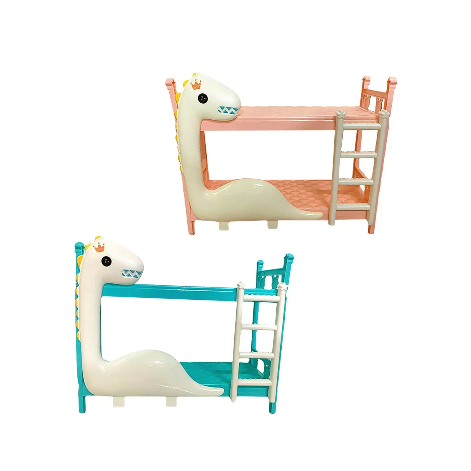 Miniature Doll Bunk Beds Realistic Toy Accessories Stackable Double Layer for