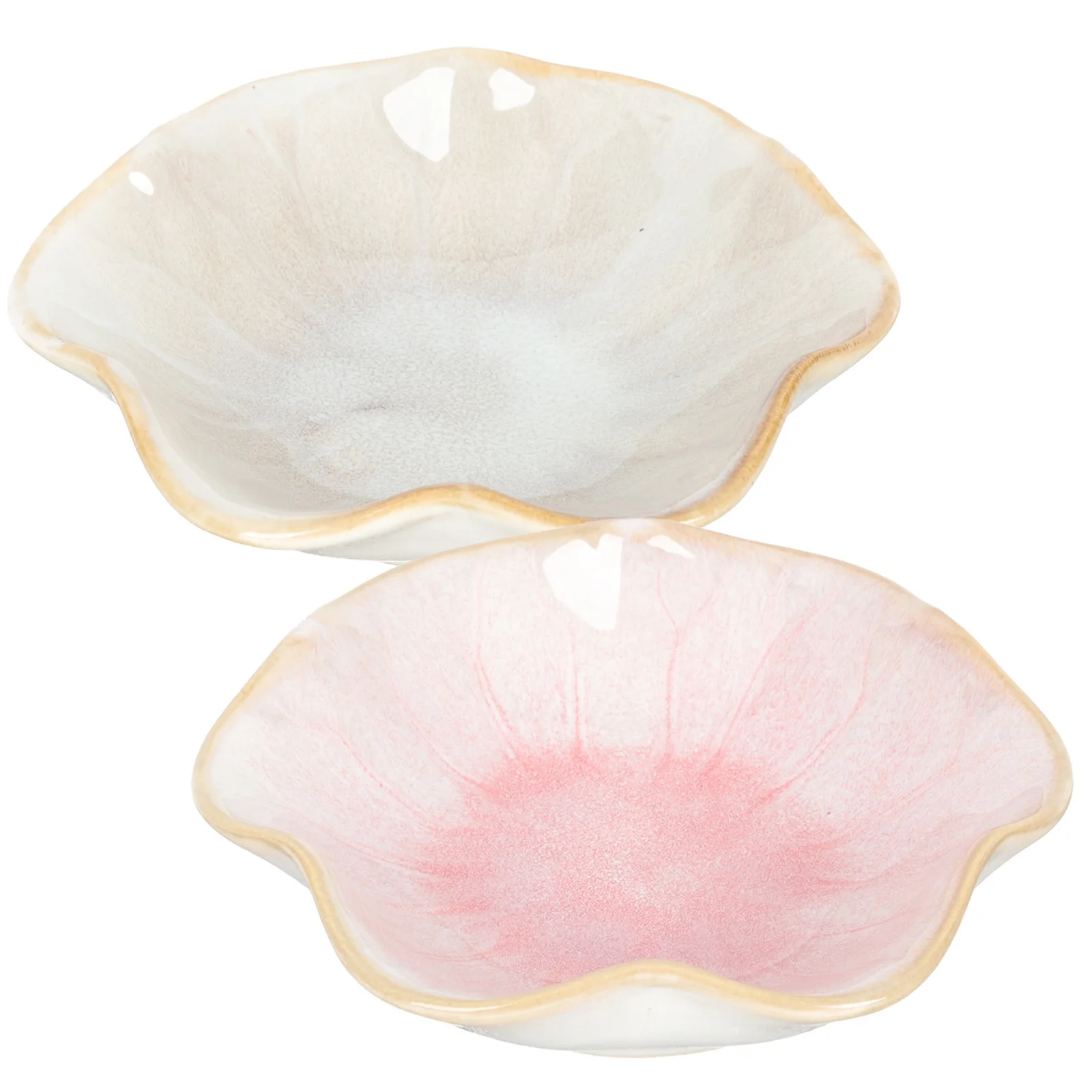 

2Pcs Ceramic Jewelry Tray Exquisite Display Holder for Small Accessories Bedroom Bathroom Decoration Jewelry Tray