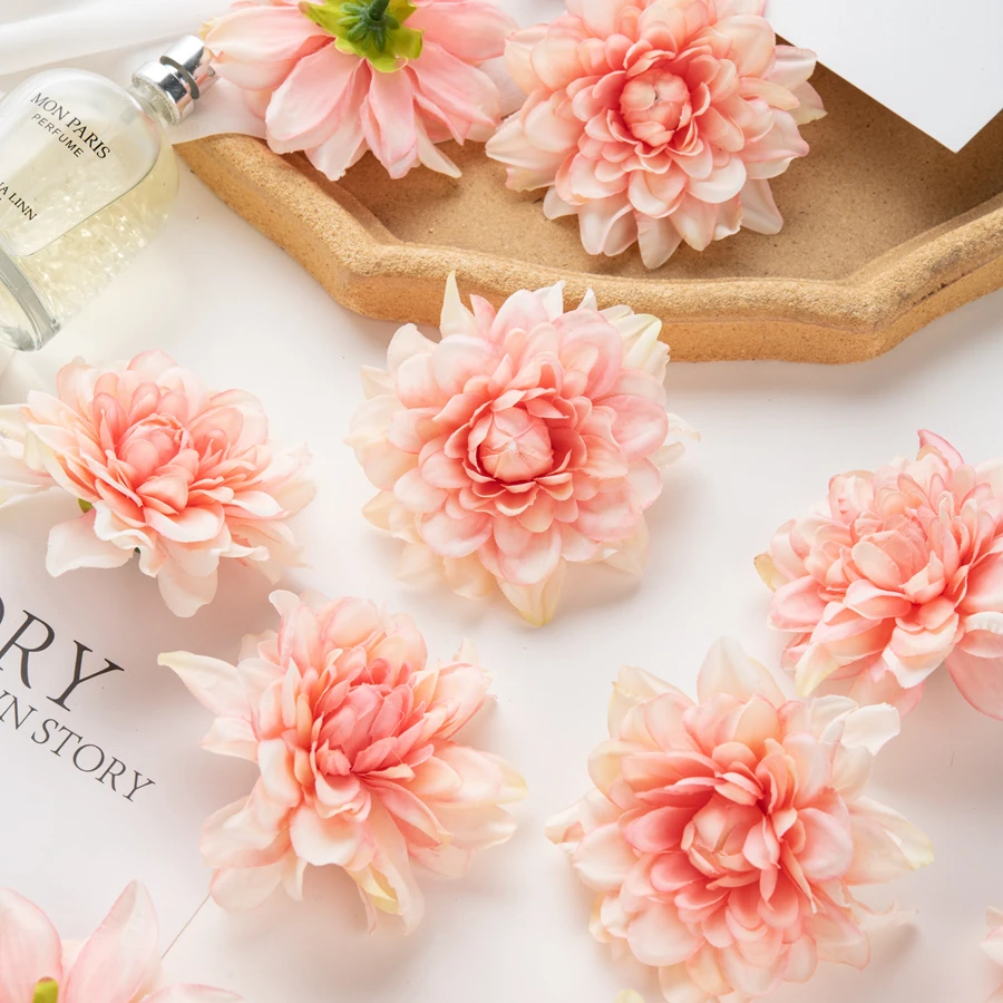 5/10 Stück künstliche Blumen Seide Chrysantheme DIY Geschenke Box Sammelalbum Hochzeit Bogen Hausgarten Dekor Weihnachtskränze Ausverkauf – Detail 4