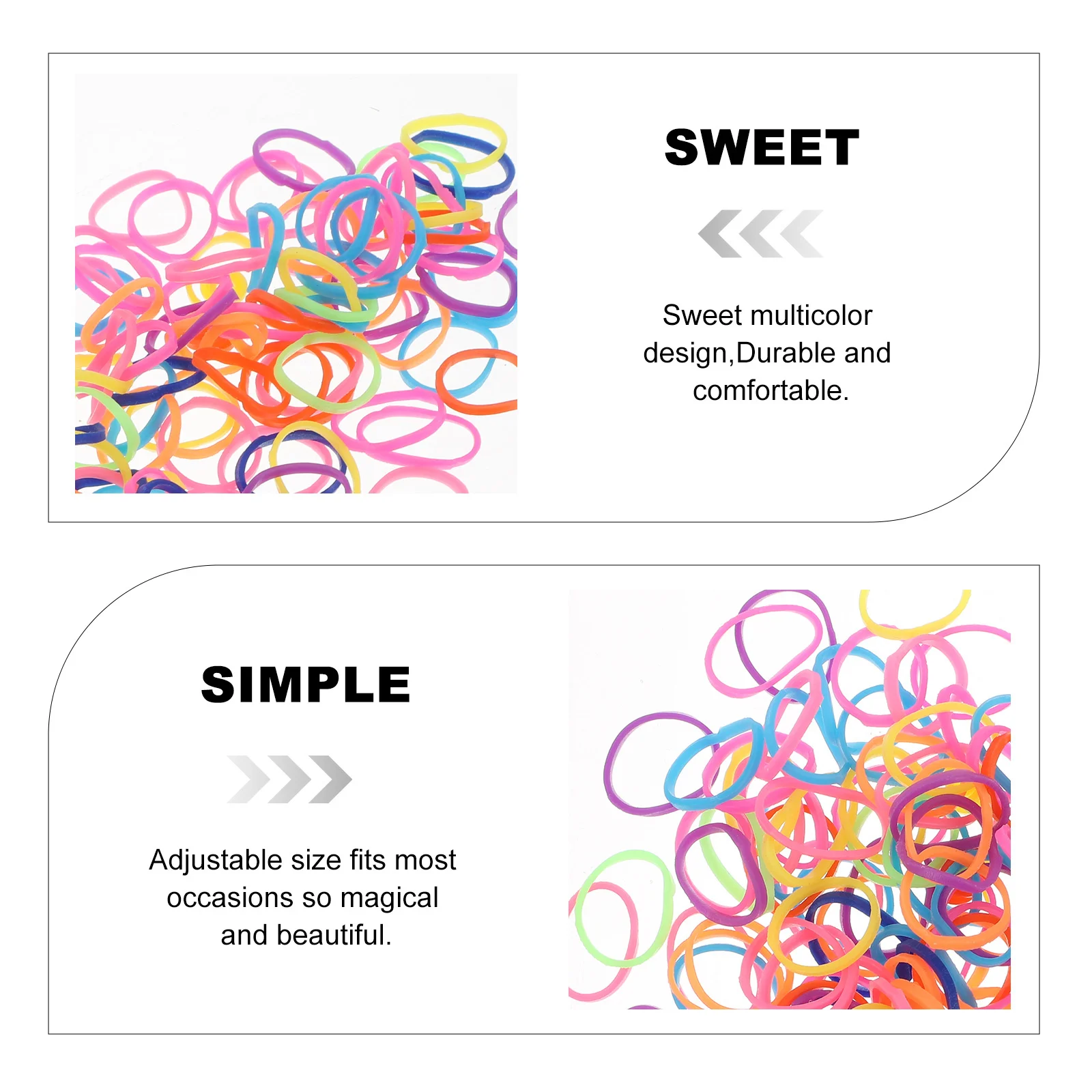 

500Pcs Pet Hair Bands Durable Elastic Rubber Ties for Dogs Cats Puppies Fashionable Hair Bands Disposable Rubber Band