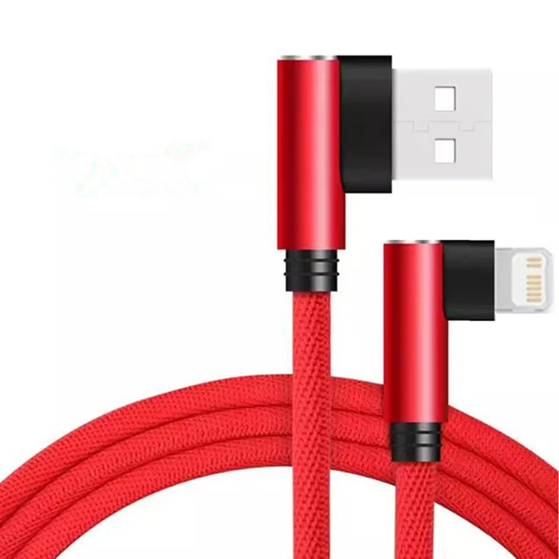 25cm 1m 2m 3m 90degree curved Charger Line USB Data Sync Cable For Apple iPhone 6S 7 8 Plus XR XS Max 11 12 mini 13 14 Pro 5S SE