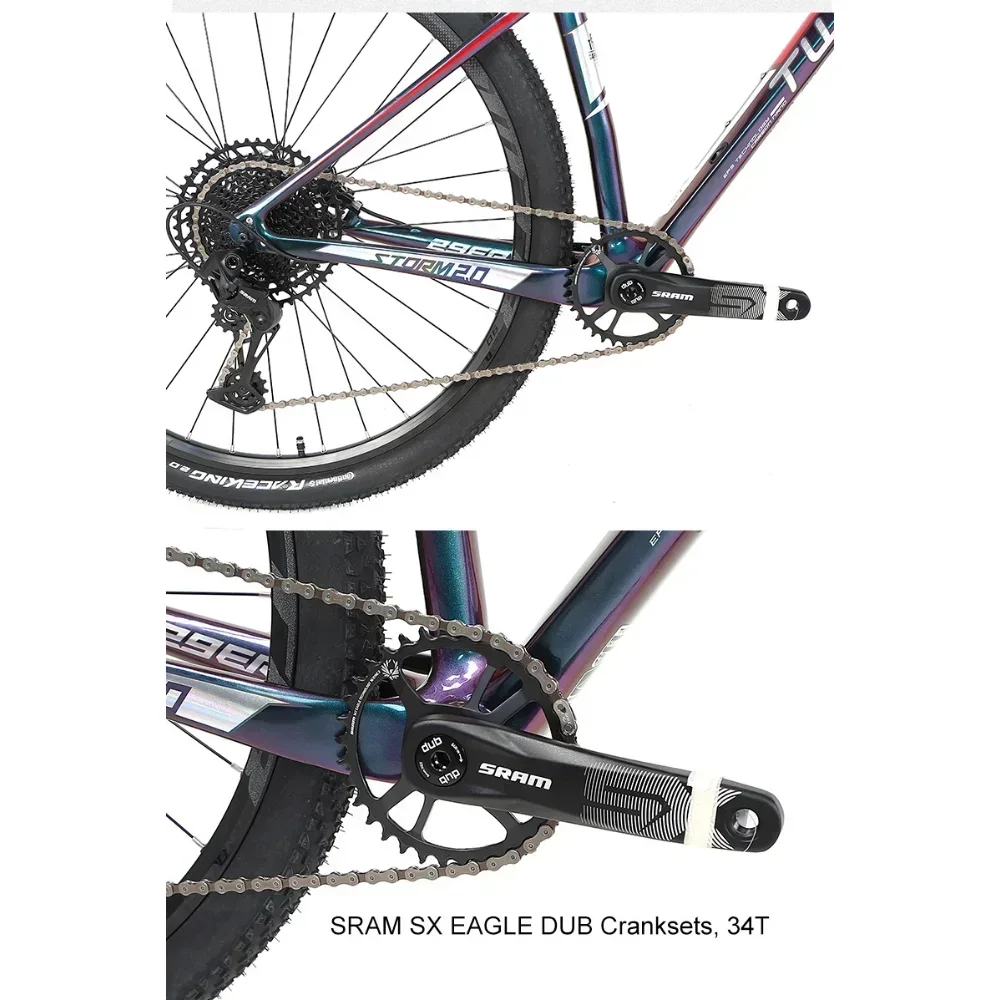 

TWITTER 2024, новинка STORM2.0-RS-13скоростной горный велосипед из углеродного волокна SHIMANO MT200, гидравлические дисковые тормоза, 27,5/29 дюймов, горный велосипед