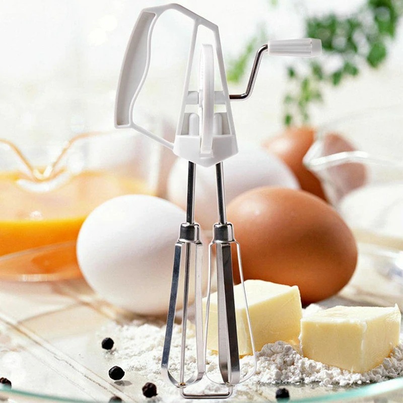 

Rotary Manual Hand Whisk Egg Beater Mixer Blender Stainless Steel Kitchen Tools