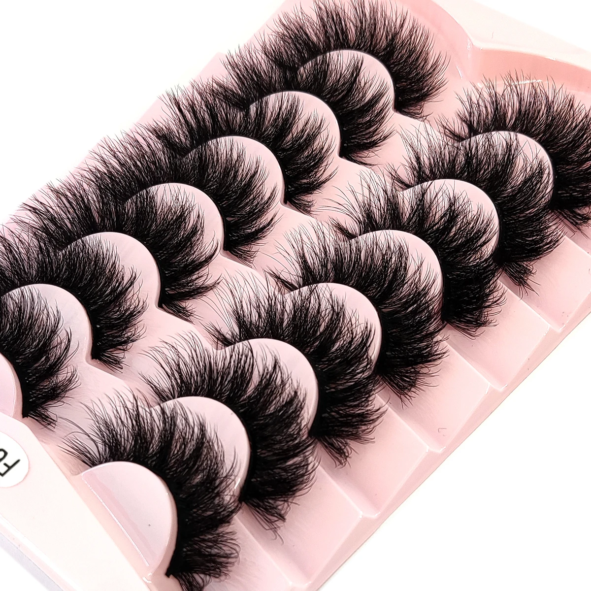 HBZGTLAD 인조 밍크 풍성한 드라마틱 인조 속눈썹 7쌍 자연스러운 긴 휴일 밍크 속눈썹 교묘한 인조 속눈썹