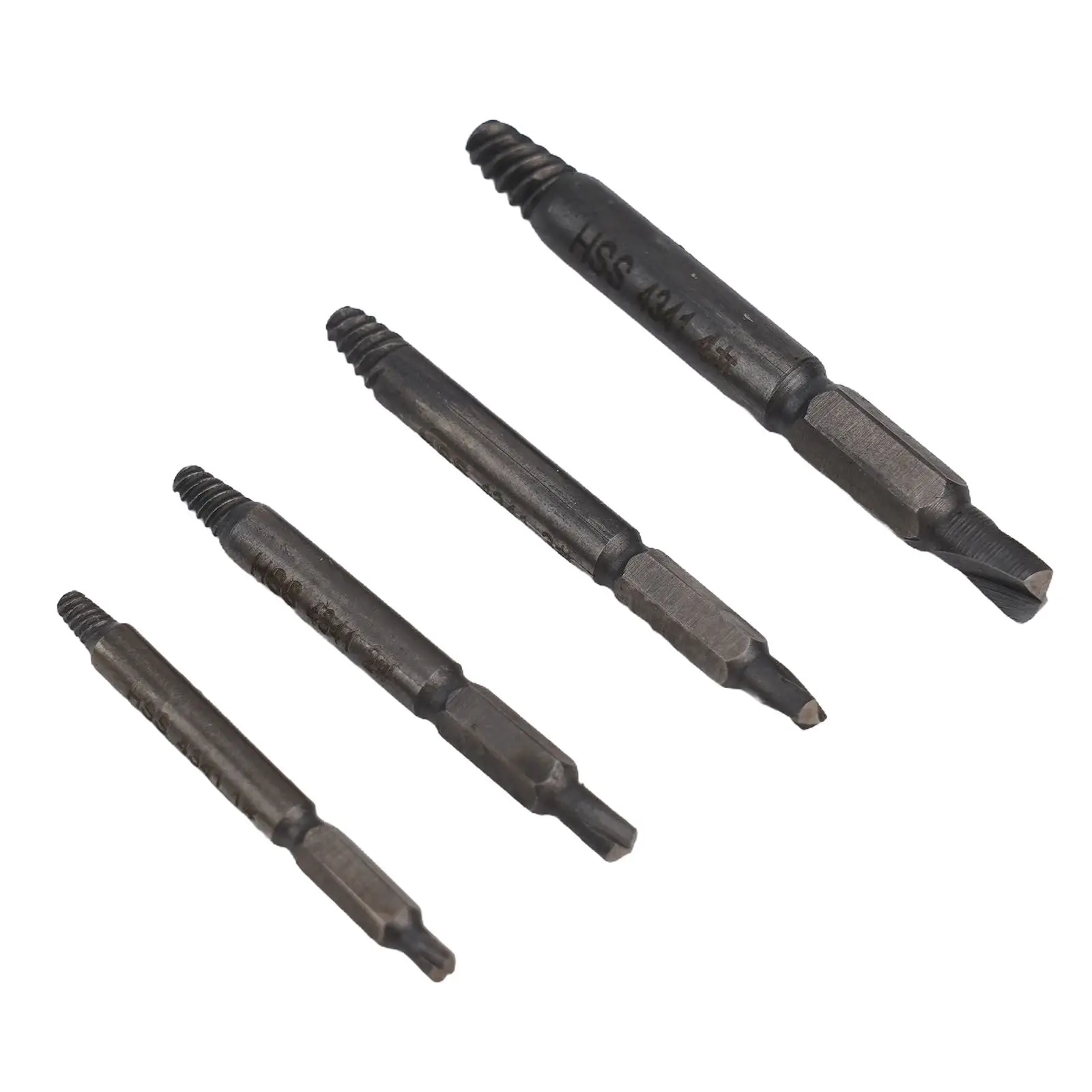 Broken Wire Removal Tool 4PCS Broken Damaged Bolt Remover Chrome-plated Drill Bit Hand Tool High-speed Steel 4341