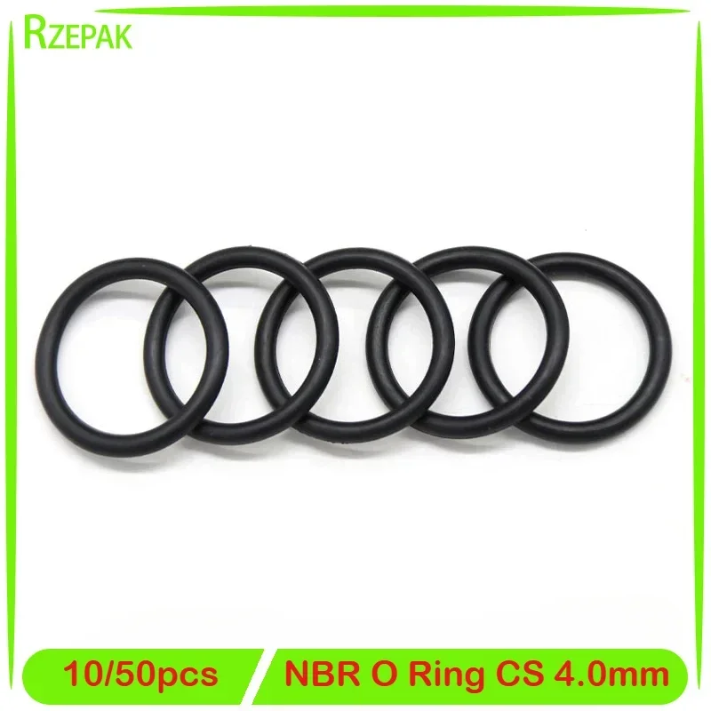 

10/50pcs NBR O Ring Nitrile Rubber Gasket Thickness CS 4mm OD 16~150mm Black Round O Type Corrosion Oil Resist Sealing Washer