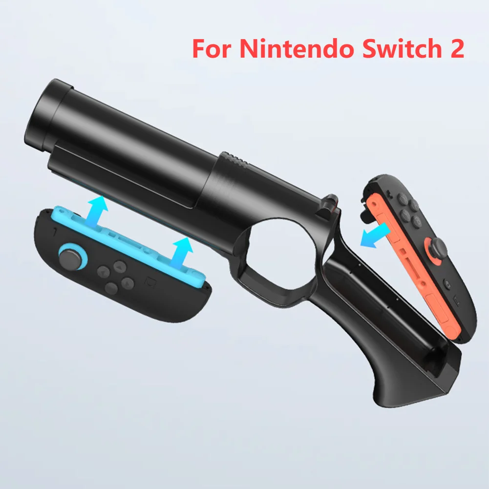 For Nintendo Switch 2 Joycon Shooting Gun Controller Left Right Handle Holder Somatosensory Gaming Gun Joypad Disc Card Storage