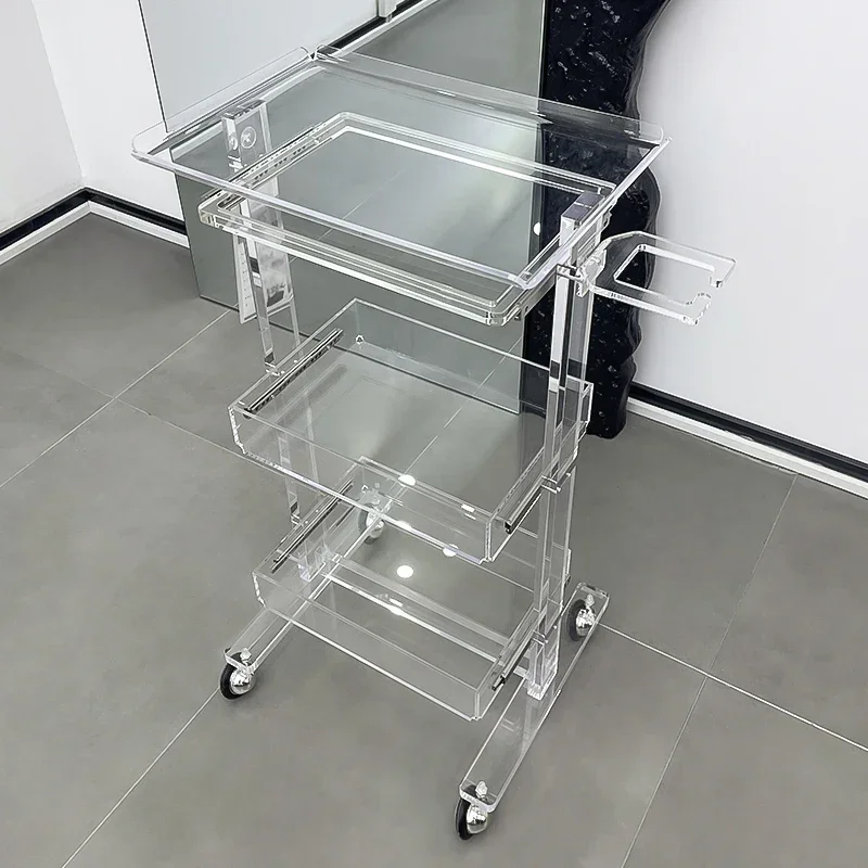 

Металлическая тележка для салона, серебряная вспомогательная тележка для парикмахерской, колеса, парикмахерская, колесница, Carrello Pieghevole, салон красоты