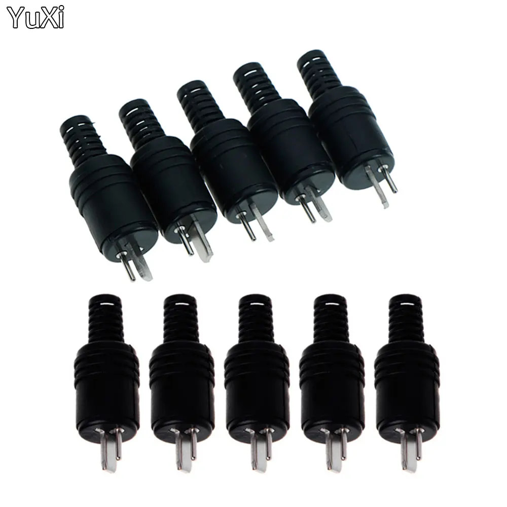 

YUXI 10PCS 2 Pin DIN Speaker Wire Plug 2P Hifi Loudspeaker Cable Solder Connector Male Female Socket