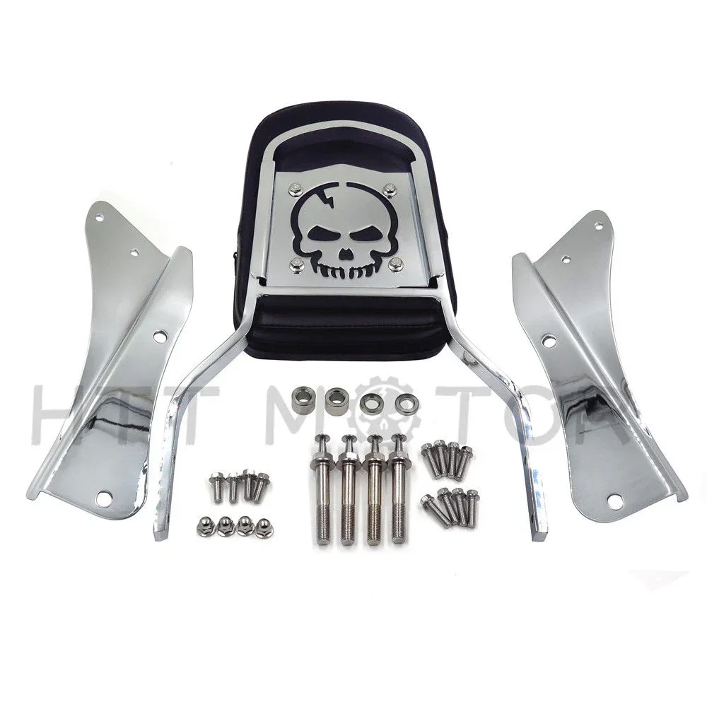 Skull /Flame Backrest For Honda Shadow Spirit VT 750 2001-2006 Sissy Bar Aftermarket Motorcycle Parts