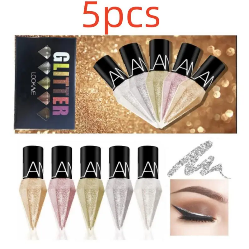 Liquid Eye Shadow Highlighter Water Proof Super Shiny Lasting Flakes Monochromatic Glitter Brighten Silkworm Makeup Maquillaje