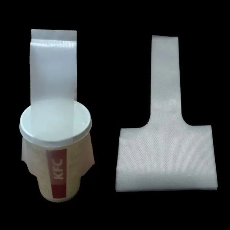 100Pcs T-Shaped Plastic Bags Thickened Disposable Clear Single Cup Packaging Bag For Milk Tea Coffee Beverage Party Supplies
