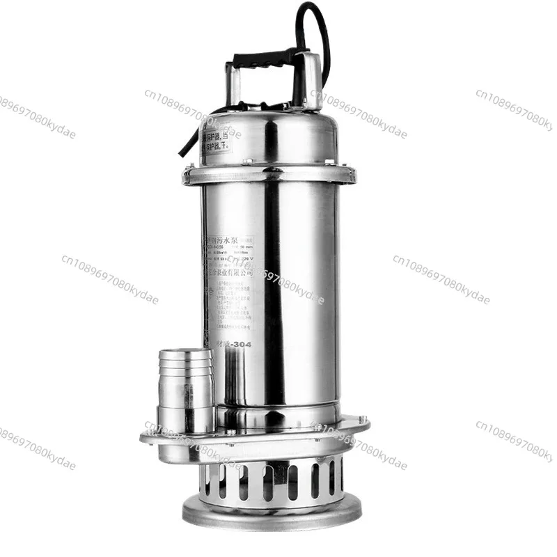 304 Stainless Steel Sewage Pump Clear Water Pump Agricultural Resistant Household 220V High Head Sewage Pumps