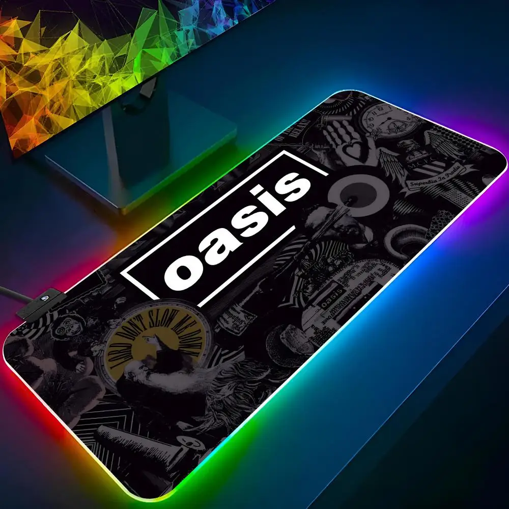 O-Oasis 마우스 패드 키보드, LED RGB PC 게이머, 빛나는 고무 마우스 패드, 귀여운 만화 게임 컴퓨터, 소년 소녀 친구, 휴일 Gi
