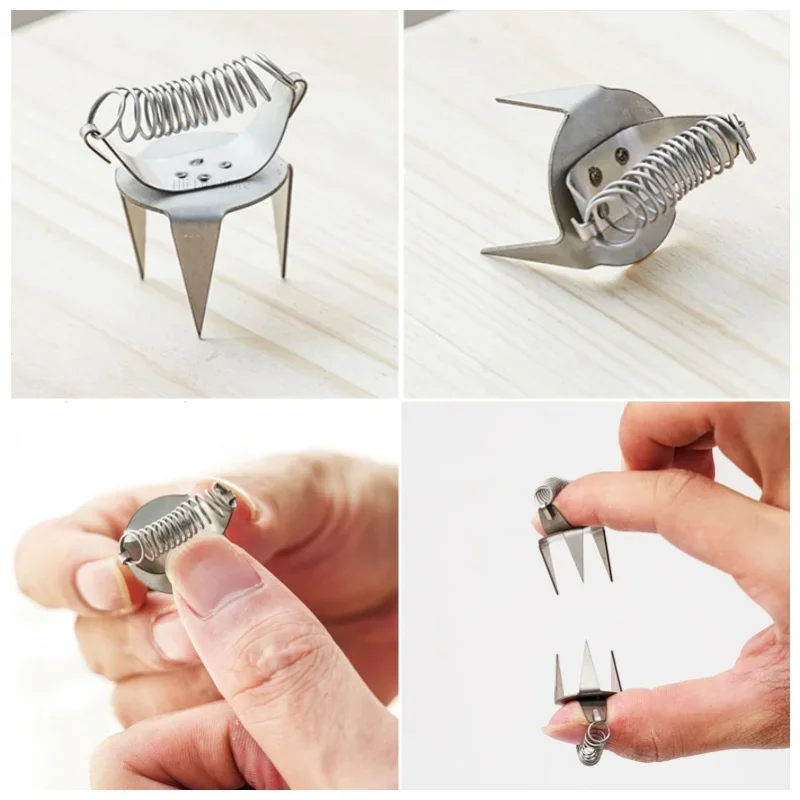 Pottery Glaze Tools Fingertip Dip Glaze Clip Stainless Steel Glaze Clip DIY Tea Cup Small Ceramic Coloring and Glazing Tool