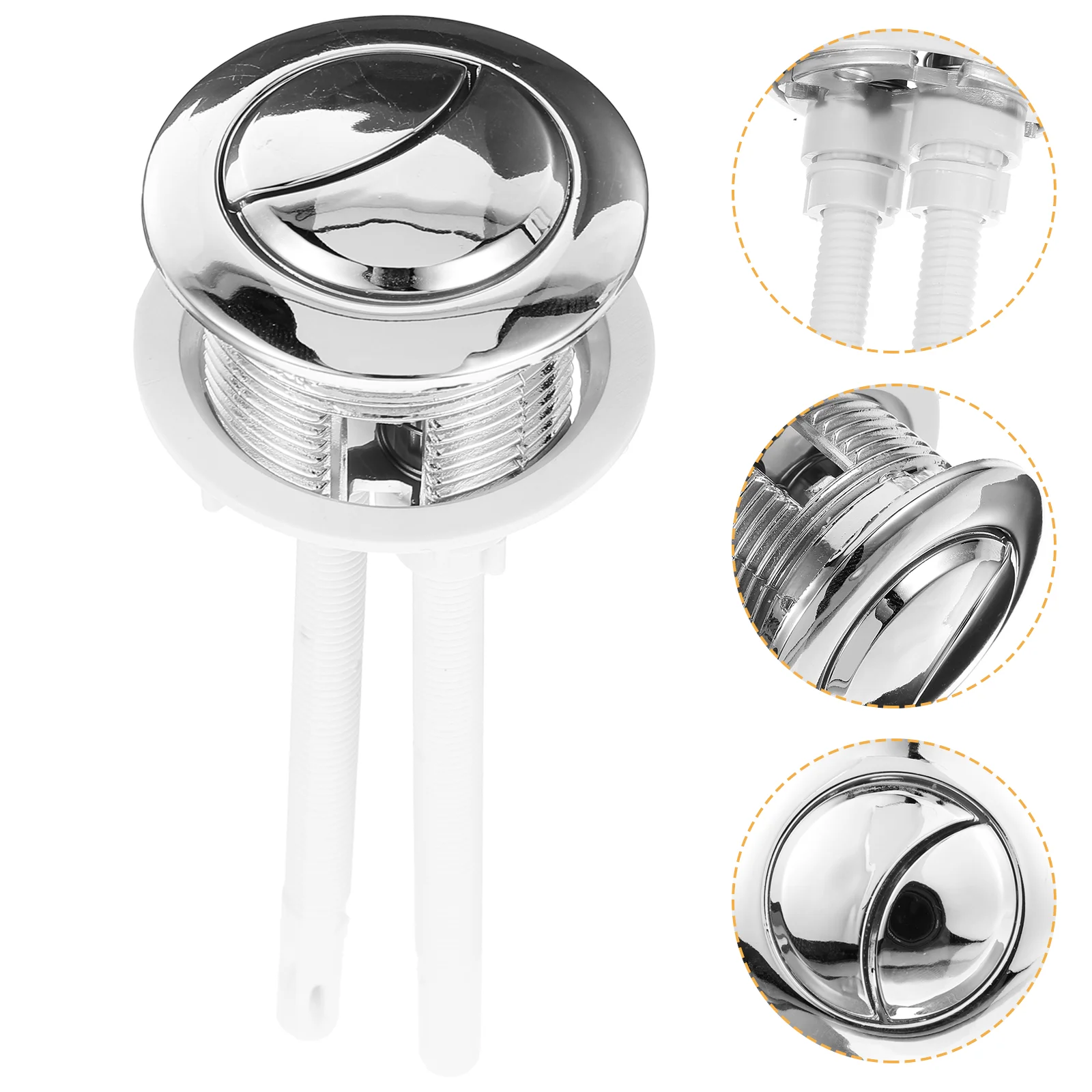 1pc 38mm Silver Toilet Flush Cistern Button Close Coupled Toilet Push Button Flush Valve Dual Flush Button Bathroom Accessories