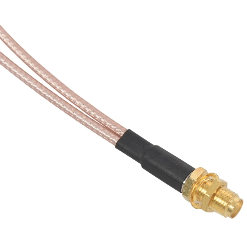 ABSE-3Pcs 8 Inch SMA Female To Y Type 2 X TS9 Angle Male Connector Splitter Combiner Cable,Gold&Silver