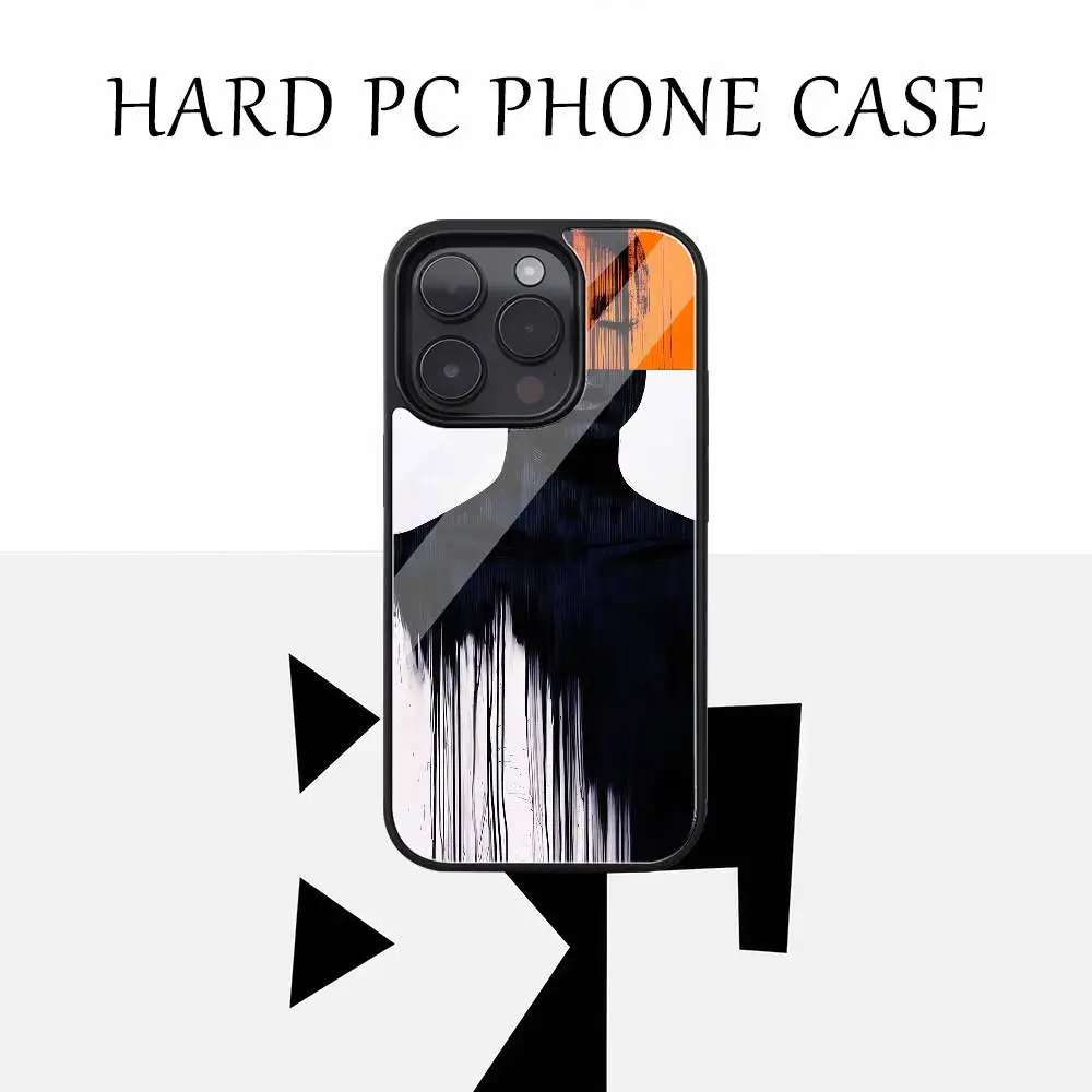 

Abstract Figure Pop Phone Case Black Hard Plastic Phone Case For Iphone 17 Air 16 15 14 13 12 11 Pro Max PC TPU Ins Case