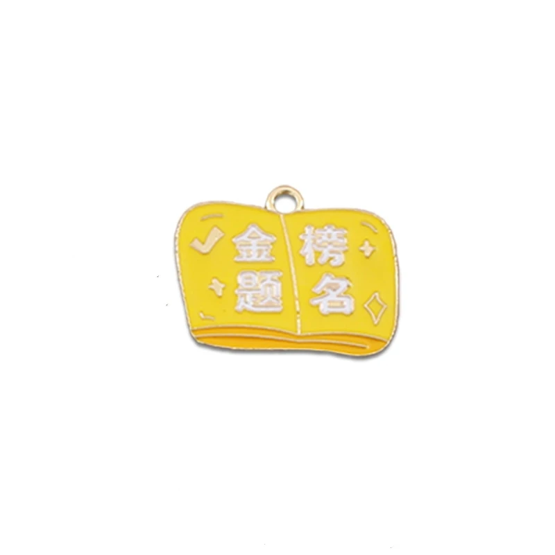 Wish Words Metal Charm Pendant 20pcs High Quality Lucky Enamel Charms Chinese Wishes Gold Earrings Making Accessories DIY image 4