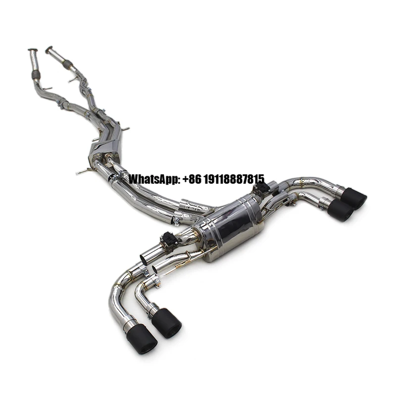 

Полная выхлопная система на заказ для Porsche Cayenne Turbo 4.0T 2019-2023: выхлопная система Valvetronic, труба из нержавеющей стали, глушитель