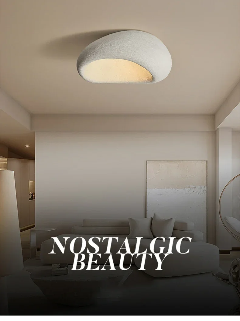 

Nordic Wabi Sabi Ceiling Lamps Minimalist Ceiling Light for Living Room Modern Bedroom Home Decor Ceiling Chandelier Fixture LED