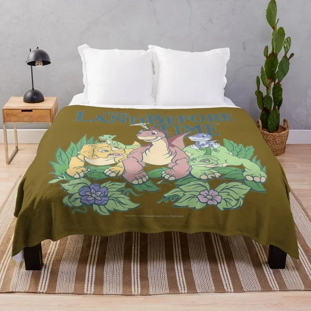 

Land Before Time Pastel Dinosaur Friends Throw Blanket Modern Design Soft Blanket for Home Decor