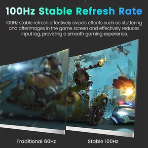 شاشة كمبيوتر ألعاب Freesync ، شاشة VA IPS منحنية مستقيمة ، HDMI DP ، 1MS ، 2K ، 100 هرتز ، 2560 × 1440 ، HDR 100٪ SRGB ، 24 أفضل 8 مبيعات مستعملة تلفزيون سيمب 24 بوصة - No3