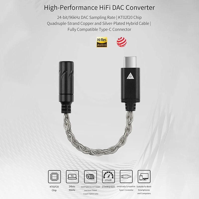 DAC Type-C إلى 3.5 مللي متر جاك HiFi الصوت أمبير محول CX31993 رقاقة فك ترقية كابل آيفون 16/15 آي باد #3