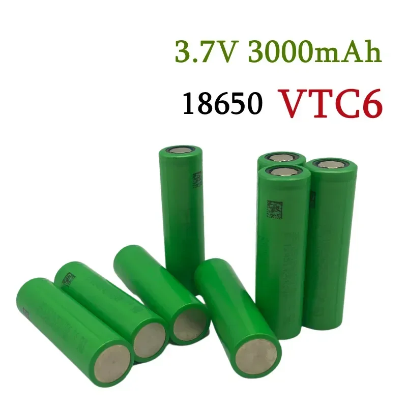 100% Original VTC6 3.7V 3000mAh Rechargeable Lithium-ion Battery 18650 Suitable for Electronic Cigarettes, Flashlights, and Toy