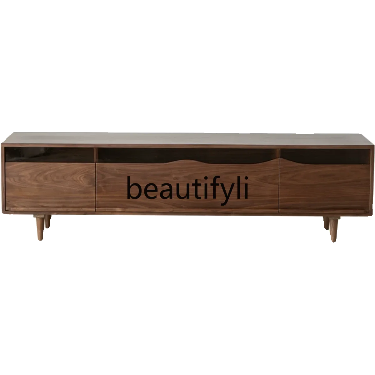 

Solid wood audio-visual storage tea table Japanese-style white oak cherry wood drawers living room complete