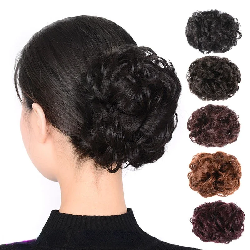 Disordinato Bun Chignon ciambella Hair Pad elastico corda per capelli elastico parrucchino sintetico accessori per capelli per le donne