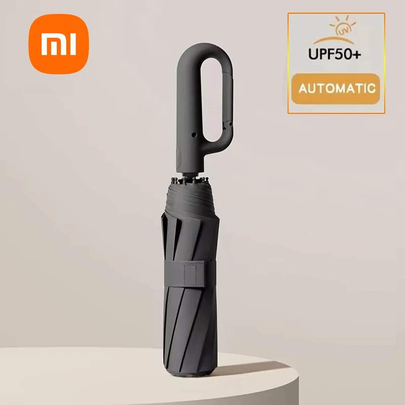 

Автоматический складной зонт Xiaomi с 30 костями, солнцезащитный козырек, защита от ультрафиолета, ветрозащитный, прочный, 126 см, усиленный, с большой пряжкой, ручка, зонт