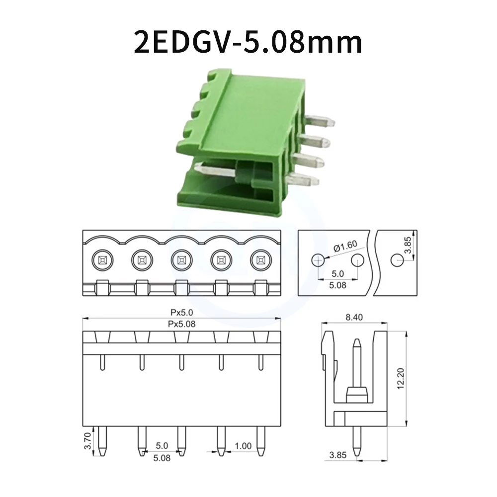 (5 قطعة) KF 2EDGKD + 2EDGV R 5.08 مللي متر المسمار الأسلاك التوصيل 15EDGKD 5.08 دفع الربيع محطة كتلة PCB لحام وعاء 2-24P