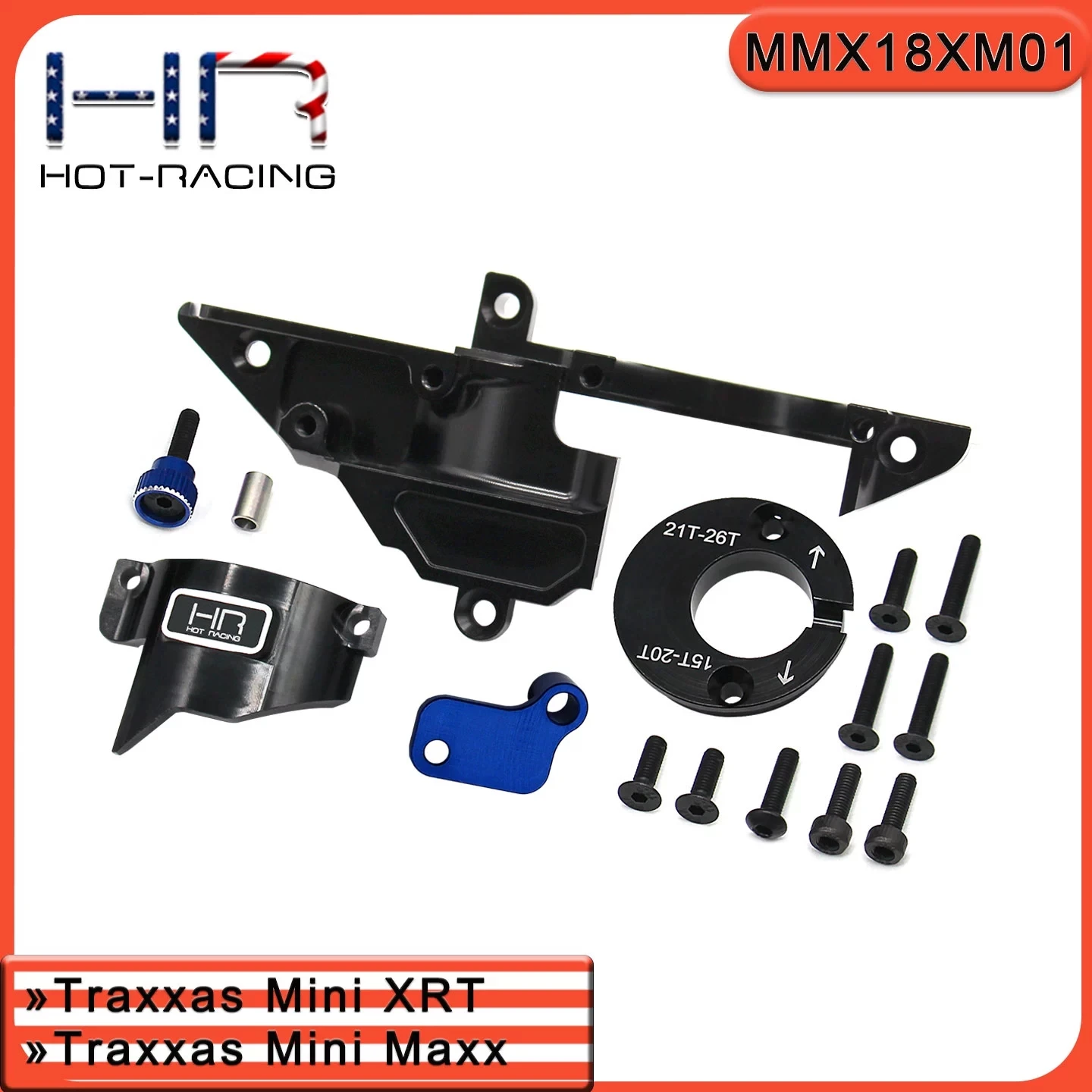 

HR Traxxas Mini Maxx/XRT алюминиевая регулируемая основа двигателя, совместимая с оригинальными аккумуляторными панелями или большими батареями.