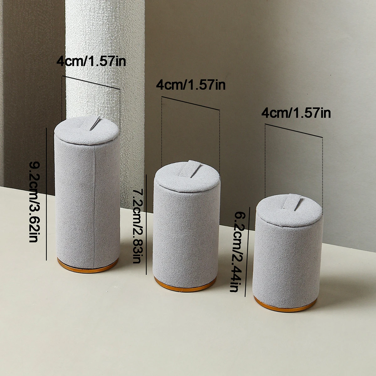 1 szt. Mikrofibrowy Aksamitny Wielokolorowy Metalowy Stojak Ekspozycyjny na Biżuterię z Pierścieniami, Rekwizyty do Ekspozycji Biżuterii, Ekspozytor na Biżuterię do Sklepu Biżuterii