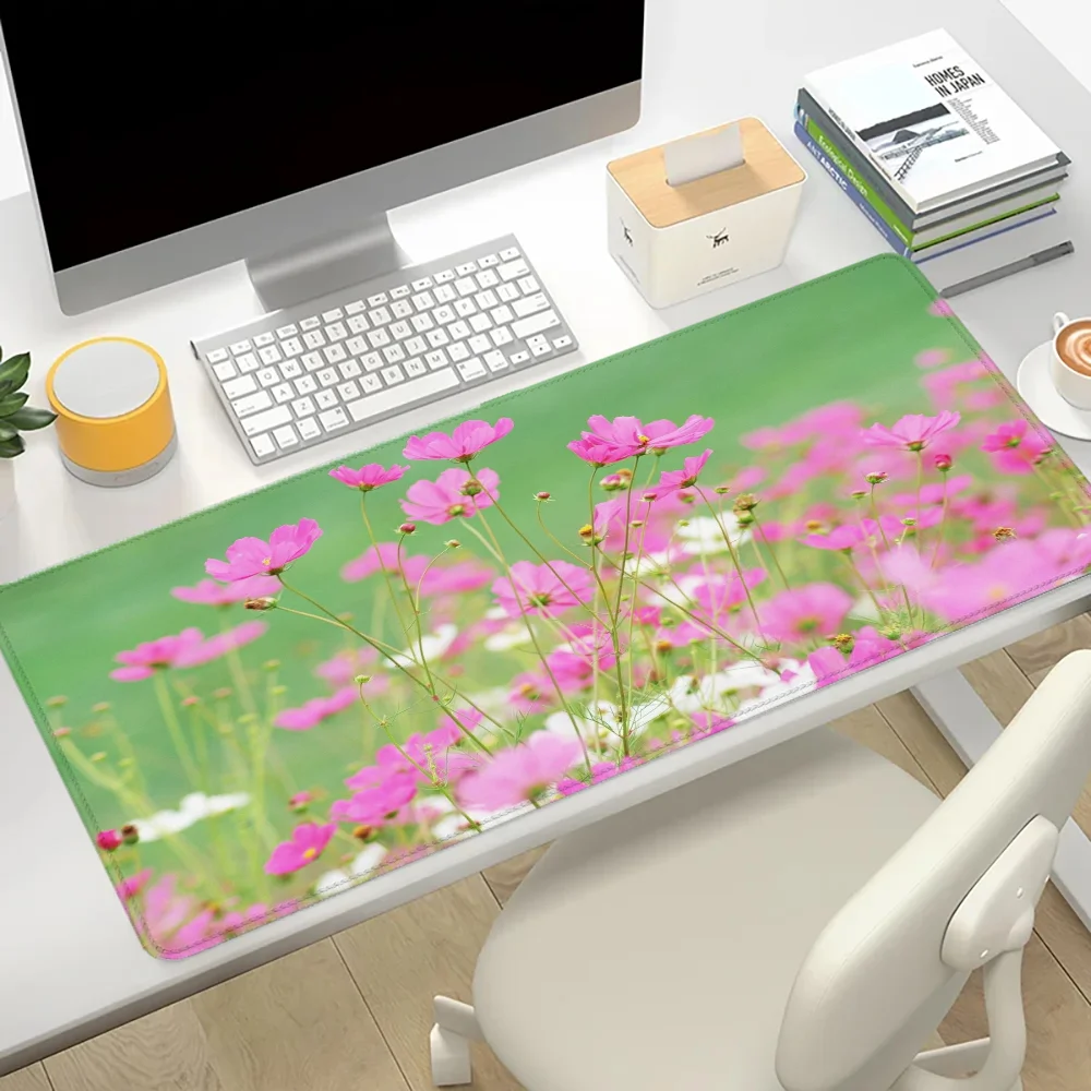 

Fresh Flower Gaming Mouse Pad Kawaii Fashion New Mousepad Gamer Desk Accessories Computer Desks Pc Cabinet Keyboard Mat Mats Xxl