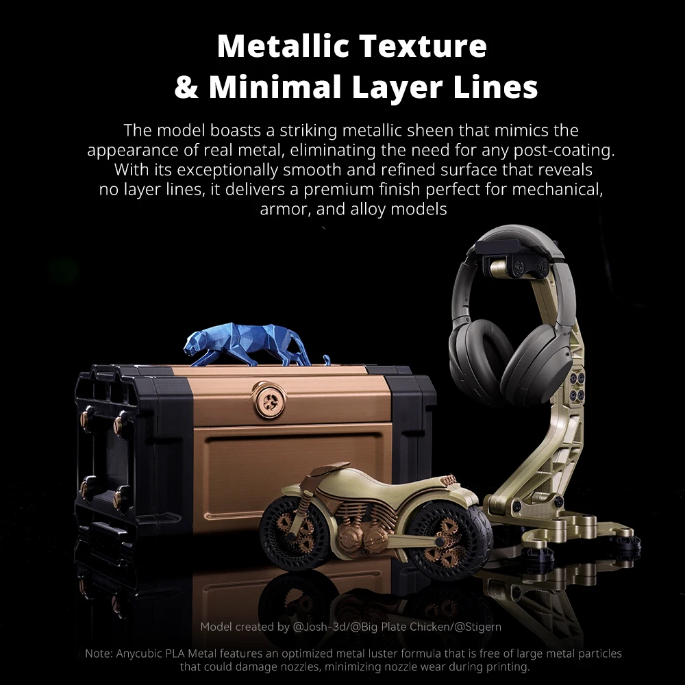 ANYCUBIC 5kg/4kg Filament metaliczny Metaliczna tekstura PLA Kobra S1 Kobra 3 Combo Filament do drukarki 3D Wysokowydajne drukowanie 3D PLA