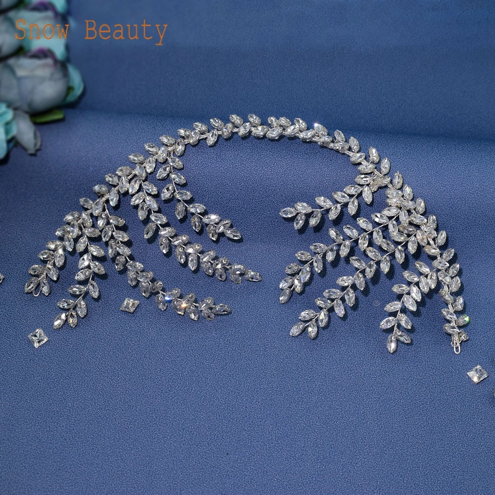 A506 Crystal Bridal Headwear Diamond Bridesmaid Headband Princess Crown Bridal Headpiece Women Tiara Wedding Hair Accessories