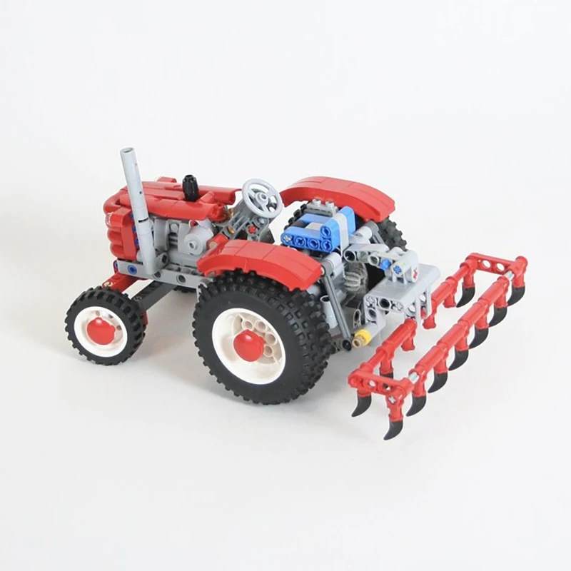 

MOC Vintage Tractor Agricultural Tractor Vehicle Creative Children's Toy Set Birthday Gift Technology Building Blocks
