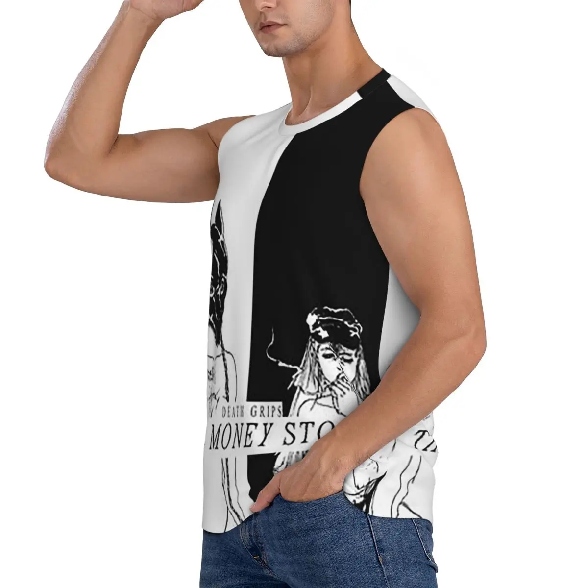 Death Grips - The Money Store Men Sleeveless Tank Tops Quick Dry Breathable Gym Fitness Running Summer Casual Sport Vest