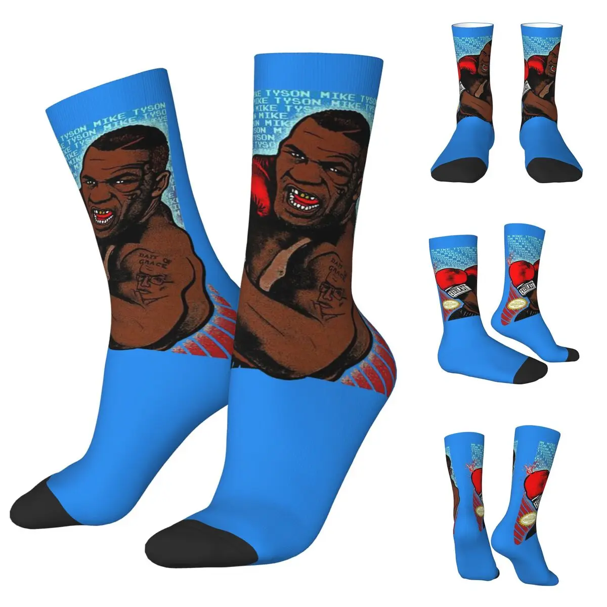 

Mike Tyson Boxing Retro Boxing Unisex Socks,Windproof 3D Print Happy Socks Street Style Crazy Sock