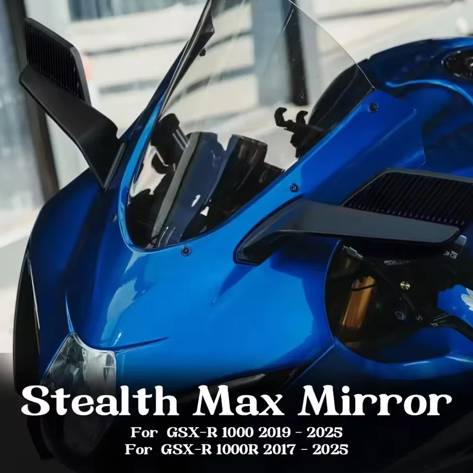 2017-2025 Motorcycle Mirrors Stealth Winglets Mirror Rotatable Adjustable Mirrors For Suzuki GSX-R 1000 GSX-R1000 R GSXR 1000