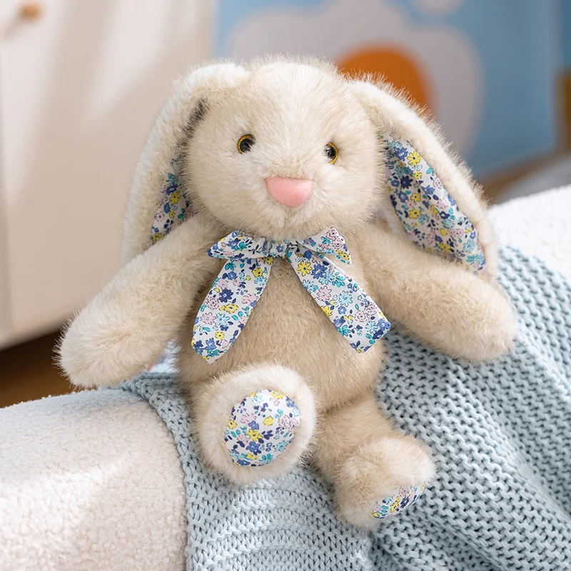 

﻿ Мягкие плюшевые игрушки «Кролик Бонни» с цветочными ушками, плюшевые куклы-зайчики, мультяшные плюшевые игрушки, милые подарки на день рождения для детей, декор для дома