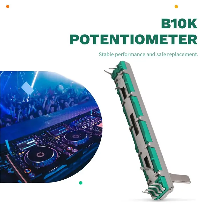 B24B 20 Peças 75mm Potenciômetro Deslizante Duplo Reto B10K para Mixer Behringer - Lote